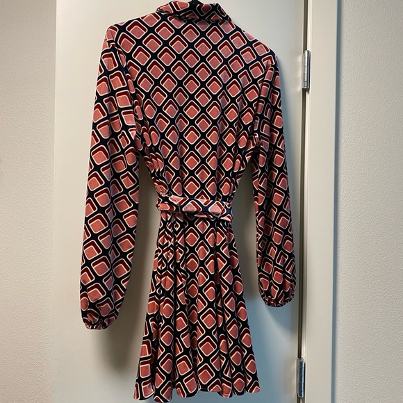 Retro 60s/70s-style Velvet Dress in pink - Picture 4 of 9